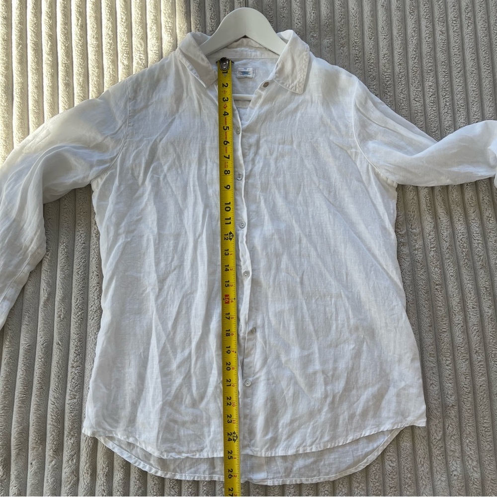 100% linen button down white shirt by SIGRID OLSEN in size M. - Picture 8 of 8